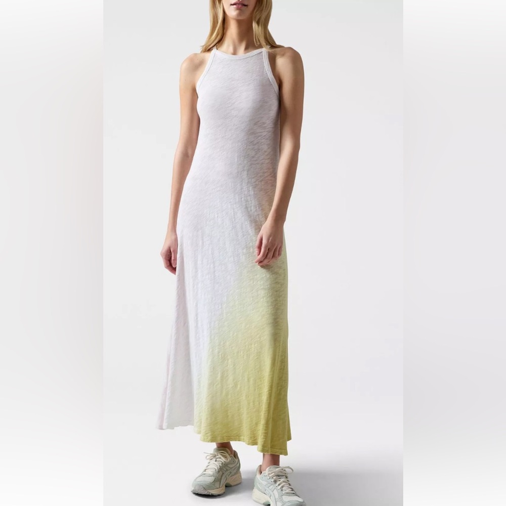 ATM Ombre Slub Jersey Dress in Segrass Combo